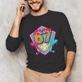 Baseball Drip Jersey Number 67 For Players & 67th Birthday Unisex Long Sleeve T-Shirt