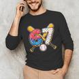 Baseball Drip Number 67 Player 67th Birthday Meme Unisex Long Sleeve T-Shirt