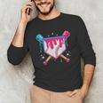 Baseball Drip Purple Glove Respect The Drip Youth Boys Girls Unisex Long Sleeve T-Shirt