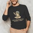 Baseball Frog Saying Batting Retro Artwork Unisex Long Sleeve T-Shirt Baseball Frog Saying Batting Retro Artwork Unisex Long Sleeve T-Shirt