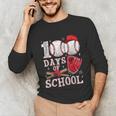 Baseball Happy 100 Days Of School Boy Girl Kid Teacher Unisex Long Sleeve T-Shirt