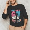 Baseball Ice Cream I Was 6 Now I'm 7 67 Birthday Boy Unisex Long Sleeve T-Shirt Baseball Ice Cream I Was 6 Now I'm 7 67 Birthday Boy Unisex Long Sleeve T-Shirt