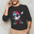 Baseball Ice Cream Drip Dabbing Sports Sprinkles For Boys Unisex Long Sleeve T-Shirt
