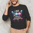Baseball Ice Cream Drip I Hit 100 Days Of School Boys Kids Unisex Long Sleeve T-Shirt
