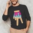 Baseball Ice Cream Drip Home Plate Glove Respect Drip 2 Side Unisex Long Sleeve T-Shirt Baseball Ice Cream Drip Home Plate Glove Respect Drip 2 Side Unisex Long Sleeve T-Shirt