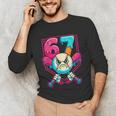 Baseball Ice Cream Drip Number 67 Six Seven Meme 67 Unisex Long Sleeve T-Shirt Baseball Ice Cream Drip Number 67 Six Seven Meme 67 Unisex Long Sleeve T-Shirt