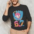 Baseball Ice Cream Drip Six Seven Gen Alpha Slang Meme 67 Unisex Long Sleeve T-Shirt Baseball Ice Cream Drip Six Seven Gen Alpha Slang Meme 67 Unisex Long Sleeve T-Shirt