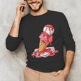 Baseball Ice Cream Drip Youth Strawberry Baseball Red Unisex Long Sleeve T-Shirt Baseball Ice Cream Drip Youth Strawberry Baseball Red Unisex Long Sleeve T-Shirt