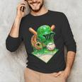 Baseball Life Style Ice Cream Drip Green Unisex Long Sleeve T-Shirt Baseball Life Style Ice Cream Drip Green Unisex Long Sleeve T-Shirt