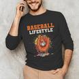Baseball Lifestyle Ice Cream Drip Baseball Glove Crossed Bat Unisex Long Sleeve T-Shirt Baseball Lifestyle Ice Cream Drip Baseball Glove Crossed Bat Unisex Long Sleeve T-Shirt