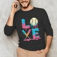 Baseball Love Drip Ice Cream Colorful Baseball Unisex Long Sleeve T-Shirt Baseball Love Drip Ice Cream Colorful Baseball Unisex Long Sleeve T-Shirt