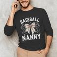 Baseball Nanny Baseball Coquette Bow Unisex Long Sleeve T-Shirt Baseball Nanny Baseball Coquette Bow Unisex Long Sleeve T-Shirt