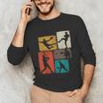 Baseball Player Collage Men Kids Coach Youth Boys Unisex Long Sleeve T-Shirt