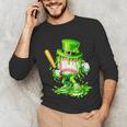 Baseball Player Ice Cream Drip Shamrocks St Patrick's Day Unisex Long Sleeve T-Shirt Baseball Player Ice Cream Drip Shamrocks St Patrick's Day Unisex Long Sleeve T-Shirt