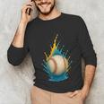 Baseball Splash Team Player For Kids Men Women Unisex Long Sleeve T-Shirt Baseball Splash Team Player For Kids Men Women Unisex Long Sleeve T-Shirt