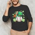 Baseball St Patricks Day Lucky Baseball Player Shamrock Unisex Long Sleeve T-Shirt Baseball St Patricks Day Lucky Baseball Player Shamrock Unisex Long Sleeve T-Shirt