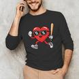 Baseball Valentines Day Heart Boys Sports Love Unisex Long Sleeve T-Shirt Baseball Valentines Day Heart Boys Sports Love Unisex Long Sleeve T-Shirt