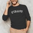 BaseballSoftball Upside Down Outfield Unisex Long Sleeve T-Shirt