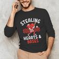 Boys Baseball Valentines Day Stealing Hearts Valentine Kids Unisex Long Sleeve T-Shirt Boys Baseball Valentines Day Stealing Hearts Valentine Kids Unisex Long Sleeve T-Shirt