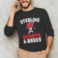 Boys Baseball Valentines Shirt Sterling Hearts Baseball Unisex Long Sleeve T-Shirt