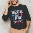 Bruh It's My 100 Days Of School Baseball Ice Cream Drip Boys Unisex Long Sleeve T-Shirt Bruh It's My 100 Days Of School Baseball Ice Cream Drip Boys Unisex Long Sleeve T-Shirt