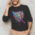 Camo Baseball Heart Drip Valentine Baseball Icecream Boys Unisex Long Sleeve T-Shirt Camo Baseball Heart Drip Valentine Baseball Icecream Boys Unisex Long Sleeve T-Shirt