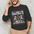 Christmas Baseball Bats Catcher Mitts Holiday Tee Unisex Long Sleeve T-Shirt