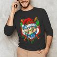 Christmas Baseball Ice Cream Drip Santa Baseball Player Kids Unisex Long Sleeve T-Shirt Christmas Baseball Ice Cream Drip Santa Baseball Player Kids Unisex Long Sleeve T-Shirt