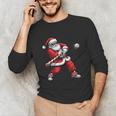 Christmas Baseball Player Santa Xmas Boys Men Toddler Unisex Long Sleeve T-Shirt