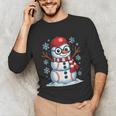 Christmas Baseball Snowman Xmas Pajamas Women Men Boys Unisex Long Sleeve T-Shirt Christmas Baseball Snowman Xmas Pajamas Women Men Boys Unisex Long Sleeve T-Shirt