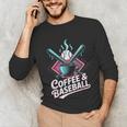 Coffee And Baseball Baseball Player Unisex Long Sleeve T-Shirt