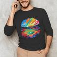 Colorful Baseball Field Home Run Baseball Player Fans Unisex Long Sleeve T-Shirt Colorful Baseball Field Home Run Baseball Player Fans Unisex Long Sleeve T-Shirt