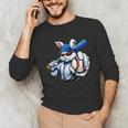 Cool Rabbit Baseball Easter Men Boy Toddler Kid Unisex Long Sleeve T-Shirt Cool Rabbit Baseball Easter Men Boy Toddler Kid Unisex Long Sleeve T-Shirt
