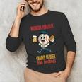 Cute Baseball Fan Weekend Forecast Change Of Beer And Hotdog Unisex Long Sleeve T-Shirt Cute Baseball Fan Weekend Forecast Change Of Beer And Hotdog Unisex Long Sleeve T-Shirt