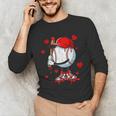 Cute Dripping Baseball Lover Valentines Day Boys Kids Unisex Long Sleeve T-Shirt Cute Dripping Baseball Lover Valentines Day Boys Kids Unisex Long Sleeve T-Shirt
