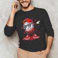 Dabbing Baseball Drip Ice Cream Youth Boy Valentines Day Unisex Long Sleeve T-Shirt
