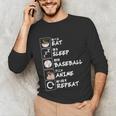 Eat Sleep Baseball Anime Repeat Japanese Otaku Unisex Long Sleeve T-Shirt Eat Sleep Baseball Anime Repeat Japanese Otaku Unisex Long Sleeve T-Shirt