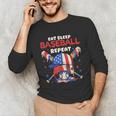 Eat Sleep Baseball Repeat Ice Cream Drip Crossed Bats Unisex Long Sleeve T-Shirt Eat Sleep Baseball Repeat Ice Cream Drip Crossed Bats Unisex Long Sleeve T-Shirt