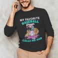 My Favorite Baseball Player Calls Me Dad Ice Cream Drip Unisex Long Sleeve T-Shirt My Favorite Baseball Player Calls Me Dad Ice Cream Drip Unisex Long Sleeve T-Shirt