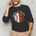 Granny Of Ballers Baseball Basketball Grandma Granny Unisex Long Sleeve T-Shirt Granny Of Ballers Baseball Basketball Grandma Granny Unisex Long Sleeve T-Shirt