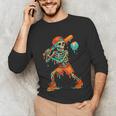 Halloween Baseball Skeleton Ice Cream Drip Baseball Boys Kid Unisex Long Sleeve T-Shirt Halloween Baseball Skeleton Ice Cream Drip Baseball Boys Kid Unisex Long Sleeve T-Shirt