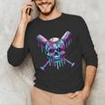 Halloween Baseball Skull Drip Baseball Lifestyle Boy Men Unisex Long Sleeve T-Shirt Halloween Baseball Skull Drip Baseball Lifestyle Boy Men Unisex Long Sleeve T-Shirt