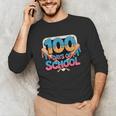 Happy 100 Days Of School Baseball Drip For Kids Teachers Unisex Long Sleeve T-Shirt