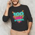 Happy 100 Days Of School Costume Baseball Drip Ice Cream Unisex Long Sleeve T-Shirt Happy 100 Days Of School Costume Baseball Drip Ice Cream Unisex Long Sleeve T-Shirt