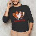 Happy Valentines Day Shirt Boys Basketball Baseball Football Unisex Long Sleeve T-Shirt