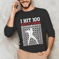 I Hit 100 Days Of School Baseball 100 Day Of School Unisex Long Sleeve T-Shirt I Hit 100 Days Of School Baseball 100 Day Of School Unisex Long Sleeve T-Shirt