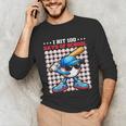 I Hit 100 Days Of School Baseball Player Kids Boys Son Unisex Long Sleeve T-Shirt I Hit 100 Days Of School Baseball Player Kids Boys Son Unisex Long Sleeve T-Shirt