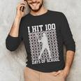 I Hit 100 Days Of School Boys Kids 100th Day Balls Baseball Unisex Long Sleeve T-Shirt I Hit 100 Days Of School Boys Kids 100th Day Balls Baseball Unisex Long Sleeve T-Shirt