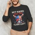Hit Hard Run Fast Turn Left Baseball Cream Drip Crossed Bats Unisex Long Sleeve T-Shirt Hit Hard Run Fast Turn Left Baseball Cream Drip Crossed Bats Unisex Long Sleeve T-Shirt