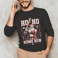 Ho Ho Home Run Baseball Christmas Holiday Sports Santa Unisex Long Sleeve T-Shirt Ho Ho Home Run Baseball Christmas Holiday Sports Santa Unisex Long Sleeve T-Shirt